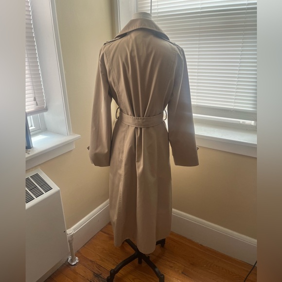 London fog tan trench coat size regular 8 - Picture 10 of 16